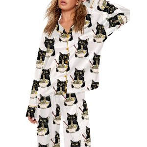 Noodle Cat Long Sleeve Pajama Set