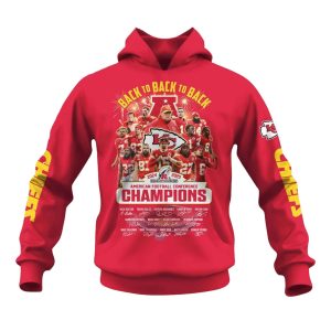 Chiefs Back To Back To Back 2024 2025 Champions Hoodie 3