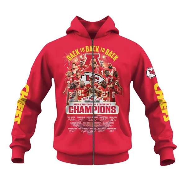 Chiefs Back To Back To Back 2024 2025 Champions Hoodie