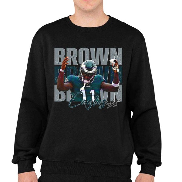 Eagles A J Brown 11 Football Players Super Bowl 2025 Shirt 4