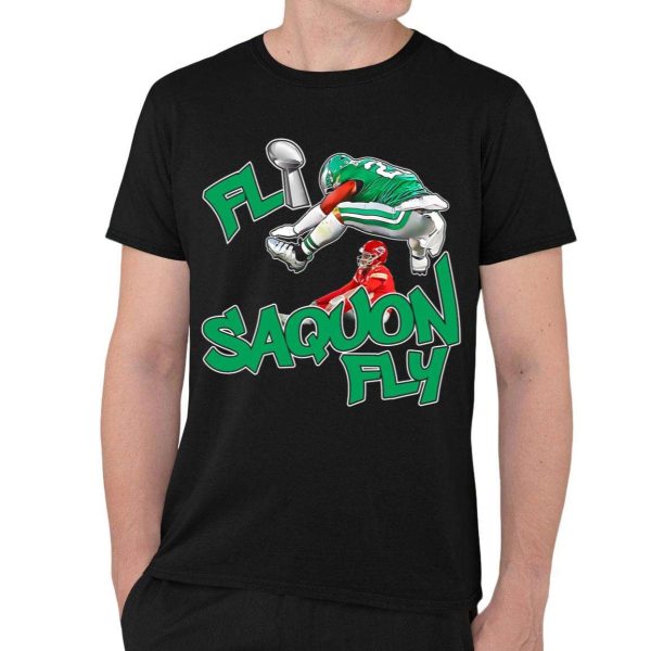 Eagles Fly Saquon Fly Eagles Saquon Barkley Super Bowl Lix Parody Shirt 2