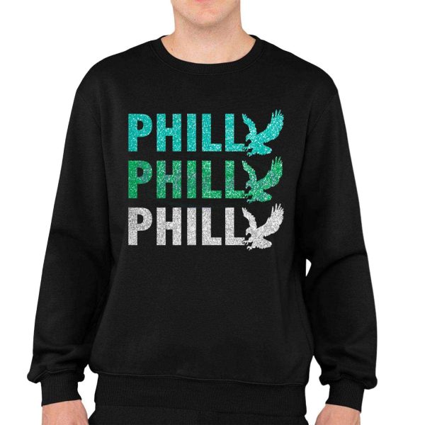 Eagles Glitter Philly Eagles Super Bowl LIX Fans Shirt 4