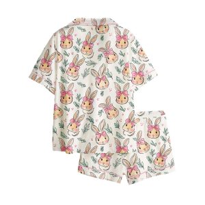Womens Coquette Easter Bunny Pajama Set 2