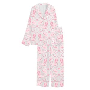 Pink Western Style Cowboy Pajama Set