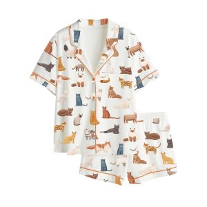 Cat Breeds Pajama Set 1