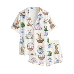 Coquette Easter Bunny Pajama Set 1