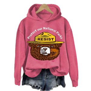 Resist Bear Protect Our National Parks Hoodie 3