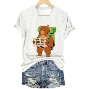 Bear Foxtrot Delta Tango V Neck Shirt 3