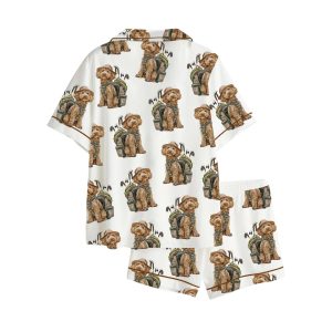 Goldendoodle Golf Dog Playing Golf Pajama Set 2