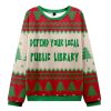 Defend Your Local Public Library Christmas Ugly Sweater 2
