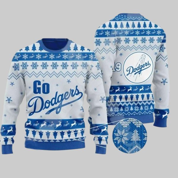 Go Dodgers 2025 2026 Rivalries Cold Ugly Christmas Sweater