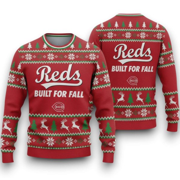 Reds Built For Fall 2025 Christmas Ugly Sweater