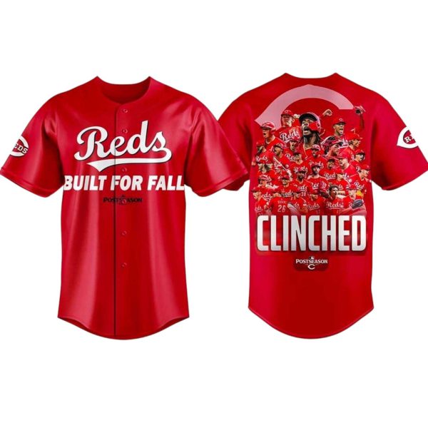 Reds Built For Fall Postseason Clinched 2025 Baseball Jersey