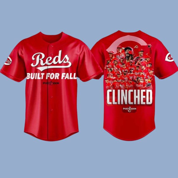 Reds Built For Fall Postseason Clinched 2025 Baseball Jersey