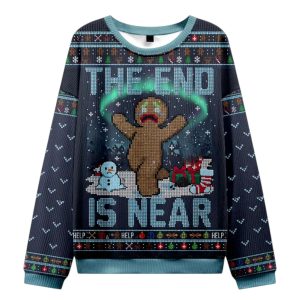 Gingerbreads Final Cry The End Is Near Christmas Ugly Sweater