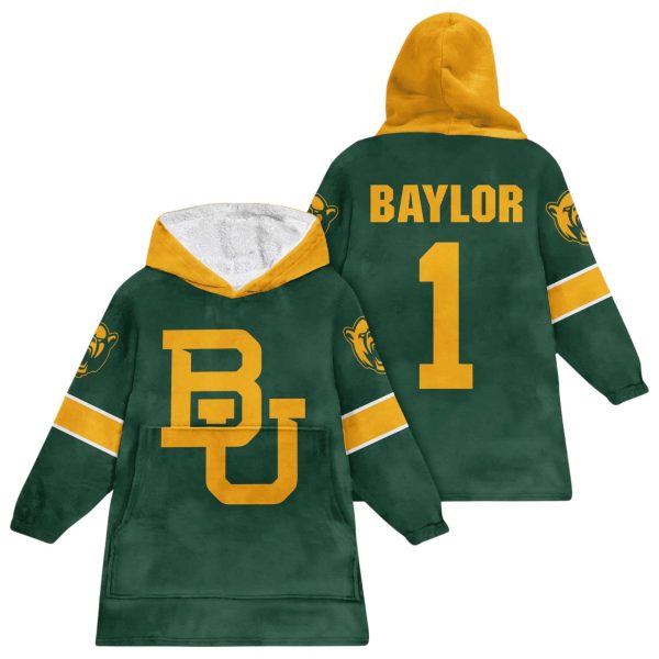 1 Baylor Football Unisex Blanket Hoodie 1
