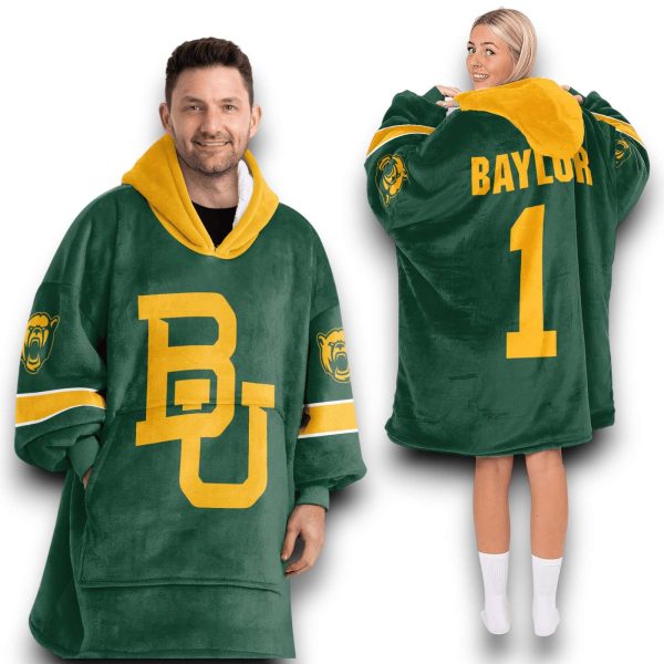 1 Baylor Football Unisex Blanket Hoodie 2