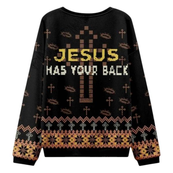 Alright Give Me Your Phone Jesus Has Your Back Ugly Christmas Sweater 2025