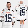 Bears Odunze 15 Football Unisex Blanket Hoodie