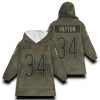 Bears Payto 34 Olive Salute To Service Football Blanket Hoodie 1