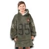 Bears Payto 34 Olive Salute To Service Football Blanket Hoodie