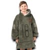 Bears Williams 18 Olive Salute To Service Football Blanket Hoodie 4