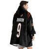 Bengals Believe Burrow 9 Football Unisex Blanket Hoodie