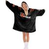 Bengals Believe Burrow 9 Football Unisex Blanket Hoodie