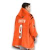 Bengals Who Dey Burrow 9 Football Unisex Blanket Hoodie 9 Bengals Who Dey Burrow 9 Football Unisex Blanket Hoodie
