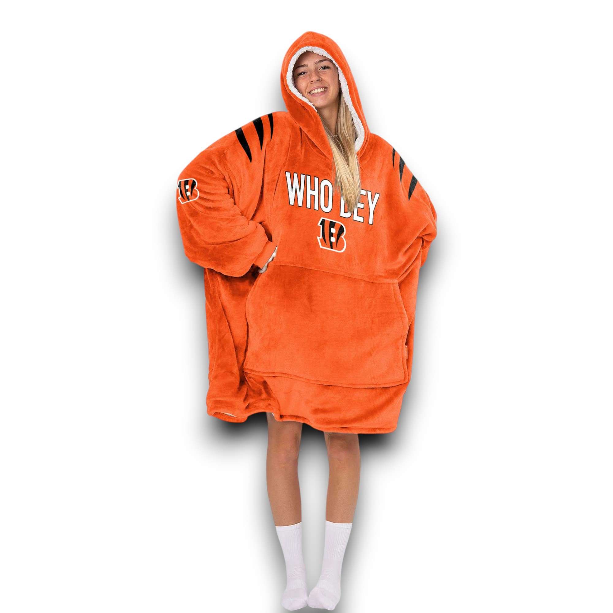 Bengals Who Dey Burrow 9 Football Unisex Blanket Hoodie 3 Bengals Who Dey Burrow 9 Football Unisex Blanket Hoodie