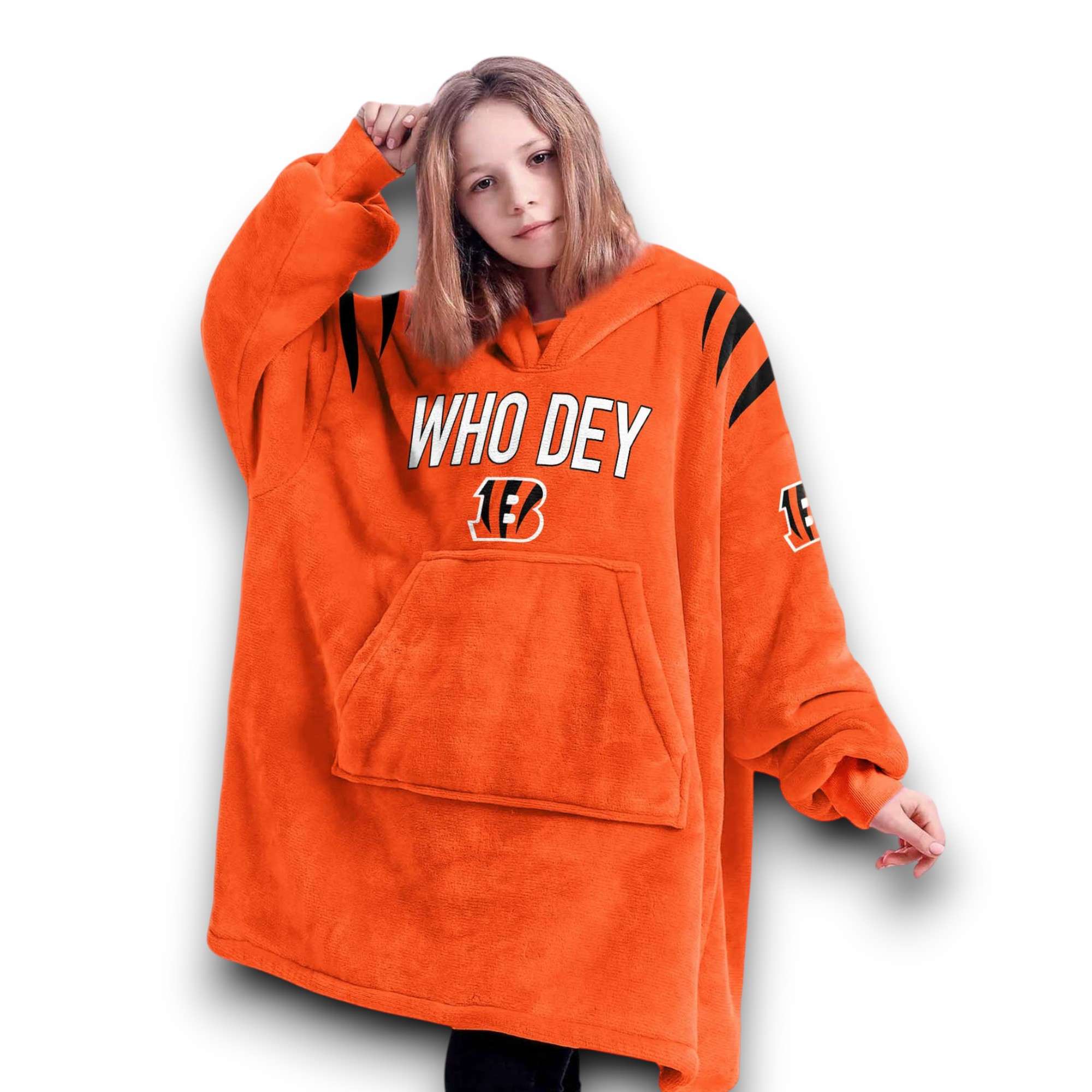 Bengals Who Dey Burrow 9 Football Unisex Blanket Hoodie 6 Bengals Who Dey Burrow 9 Football Unisex Blanket Hoodie