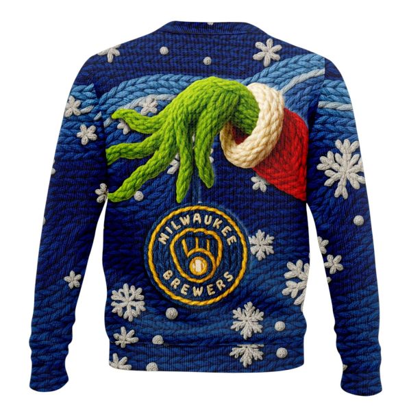 Brewers 55th Anniversary Grnch Ugly Christmas Sweater 2025
