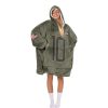Broncos Nix 10 Olive Salute To Service Football Blanket Hoodie
