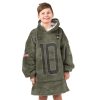 Broncos Nix 10 Olive Salute To Service Football Blanket Hoodie