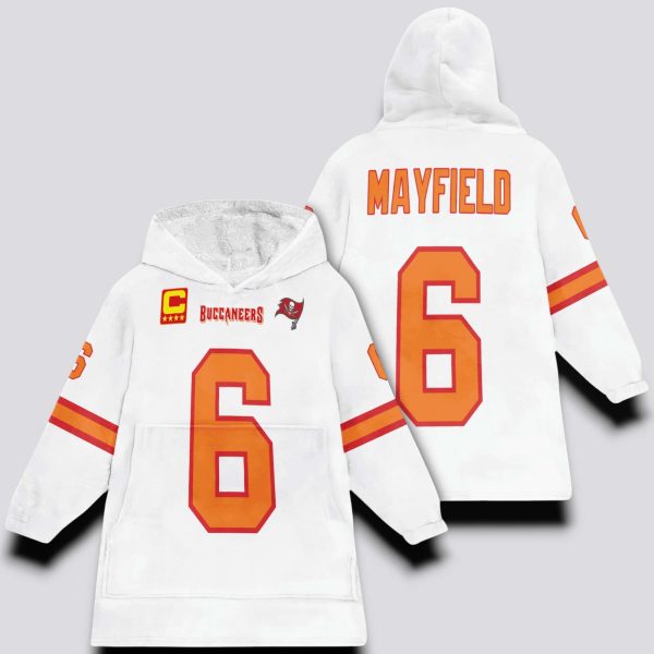 Buccaneers Mayfield 6 Captain Football Unisex Blanket Hoodie