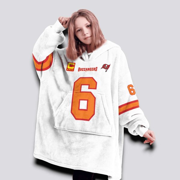 Buccaneers Mayfield 6 Captain Football Unisex Blanket Hoodie