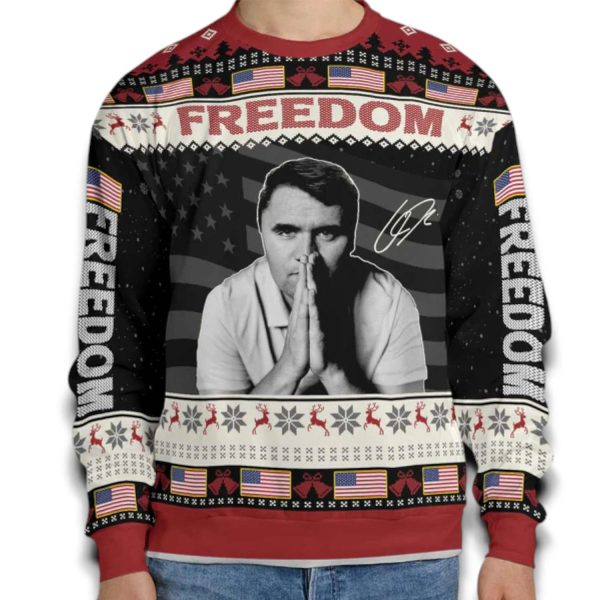 Charlie Kirk Freedom 2025 Ugly Sweater