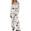 Christmas Love Actually Silky Satin Pajama Set For Women