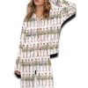 Christmas Radio City Rockette Silky Satin Pajama Set For Women