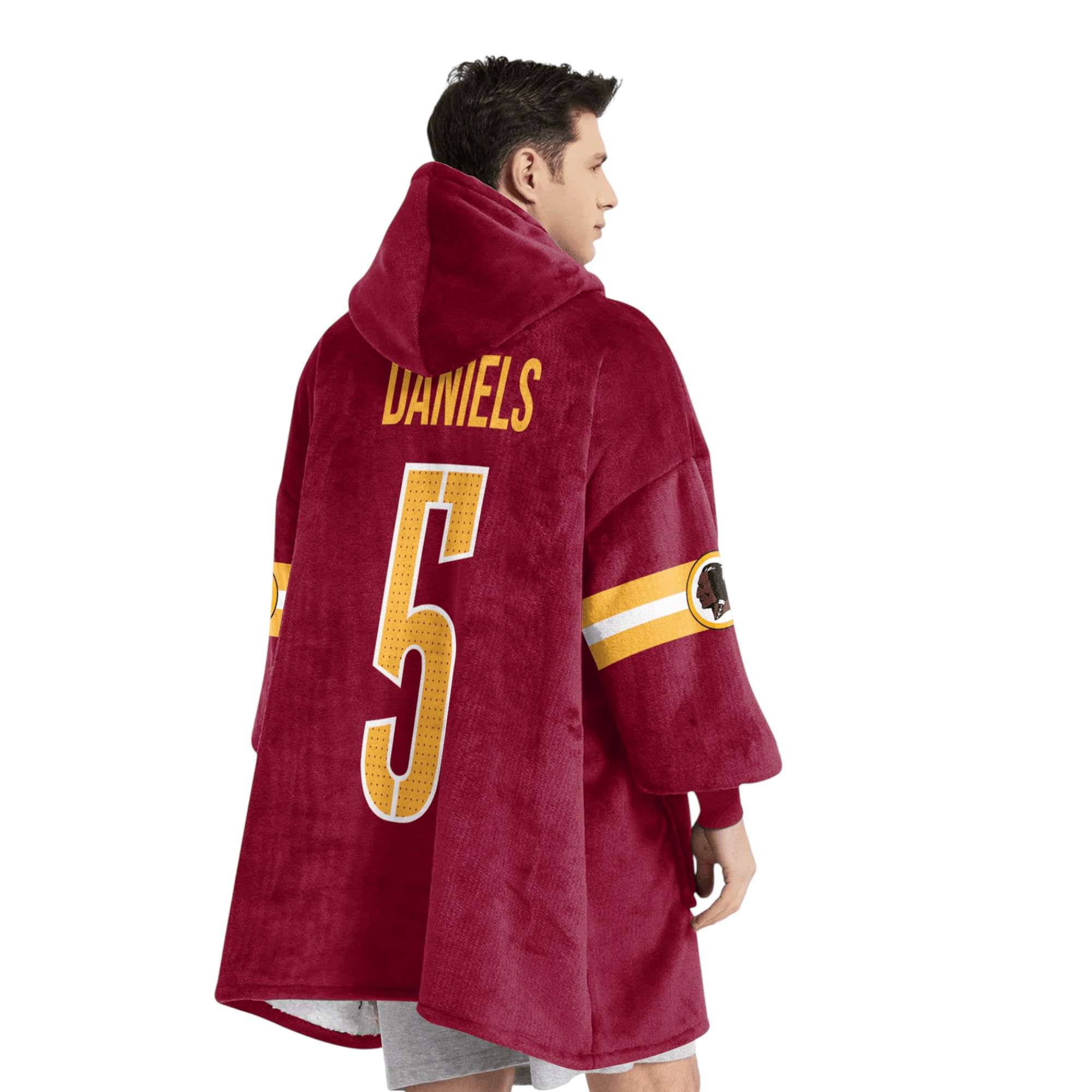 Commanders Daniels 5 I Got On It Football Unisex Blanket Hoodie 4 Commanders Daniels 5 I Got On It Football Unisex Blanket Hoodie