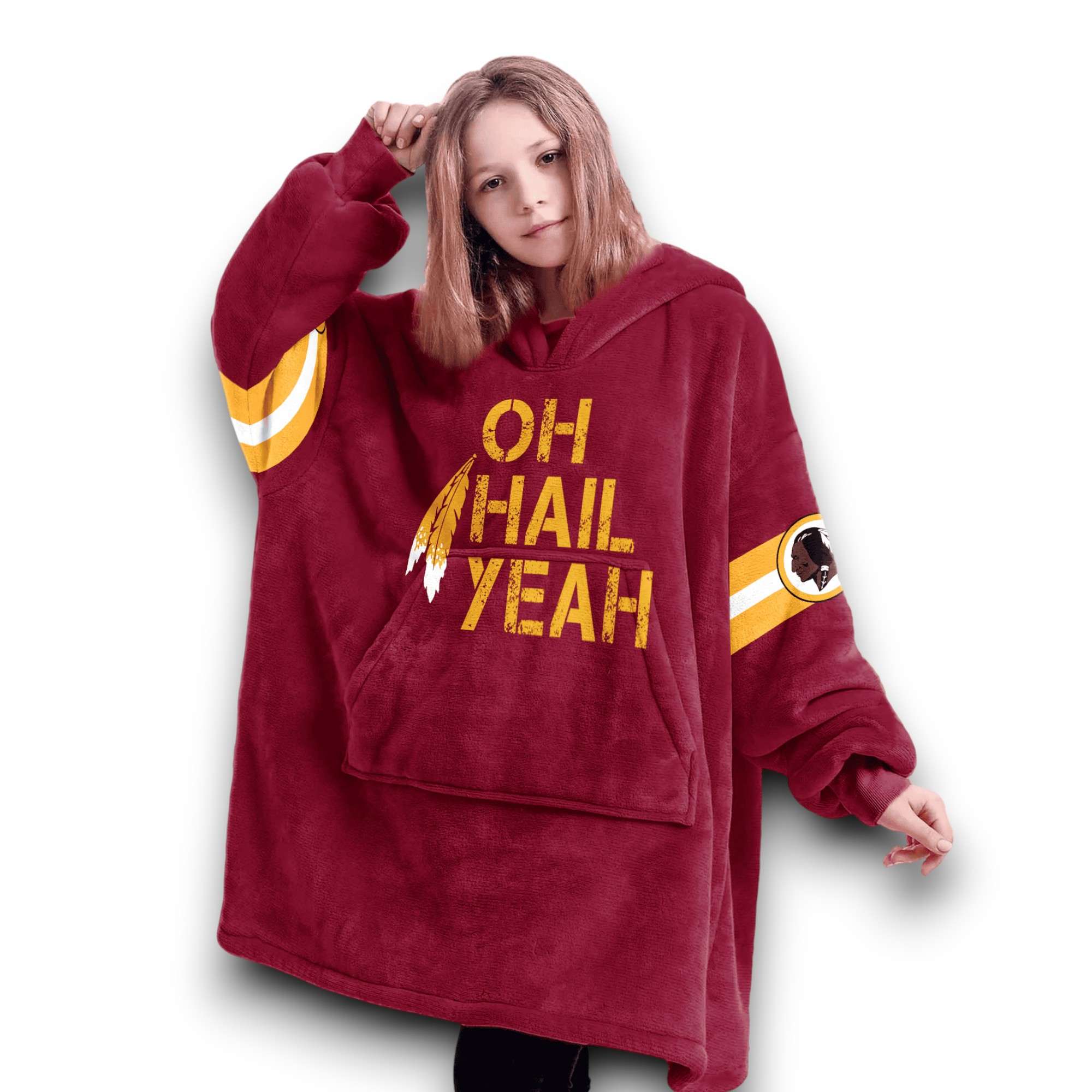 Commanders Oh Hail Yeah Daniels 5 Football Unisex Blanket Hoodie 5 Commanders Oh Hail Yeah Daniels 5 Football Unisex Blanket Hoodie