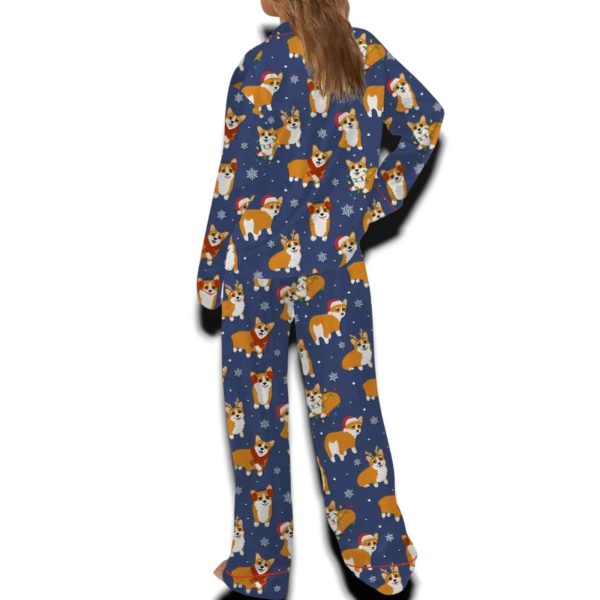 Corgi Christmas Silky Satin Pajama Set