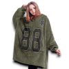 Cowboys Lamb 88 Olive Salute To Service Football Blanket Hoodie