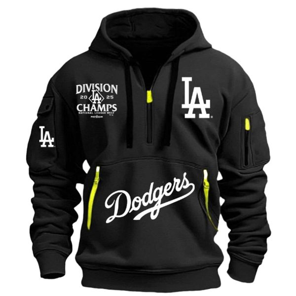 Dodgers 2025 NL West Division Champions Quarter Zip Hoodie