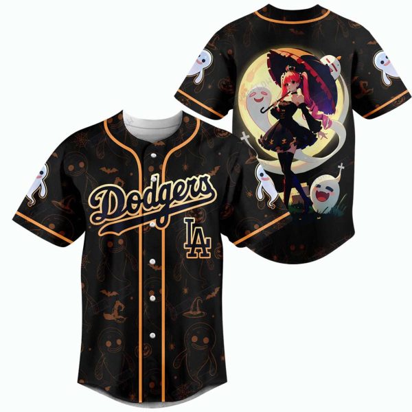 Dodgers x One Piece Perona Ghost Halloween Baseball Jersey