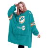 Dolphins Fins Up Hill 10 Football Unisex Blanket Hoodie