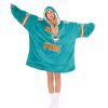 Dolphins Go Fins Hill 10 Football Unisex Blanket Hoodie