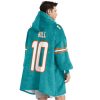 Dolphins Go Fins Hill 10 Football Unisex Blanket Hoodie