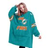 Dolphins Go Fins Hill 10 Football Unisex Blanket Hoodie