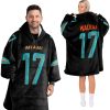 Dolphins Waddle 17 Football Unisex Blanket Hoodie 5 Dolphins Waddle 17 Football Unisex Blanket Hoodie
